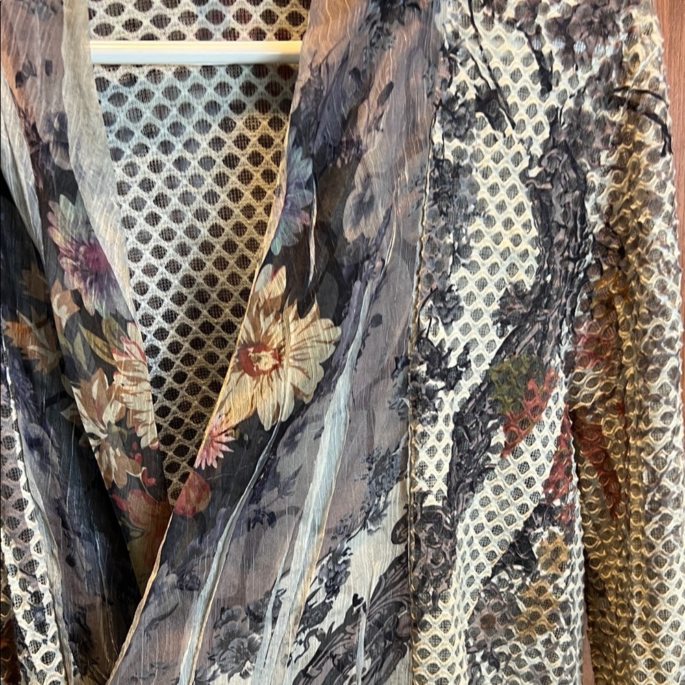 Coco + Carmen Boho Multicolor Floral Women's Cardigan L/XL - Picture 4 of 7